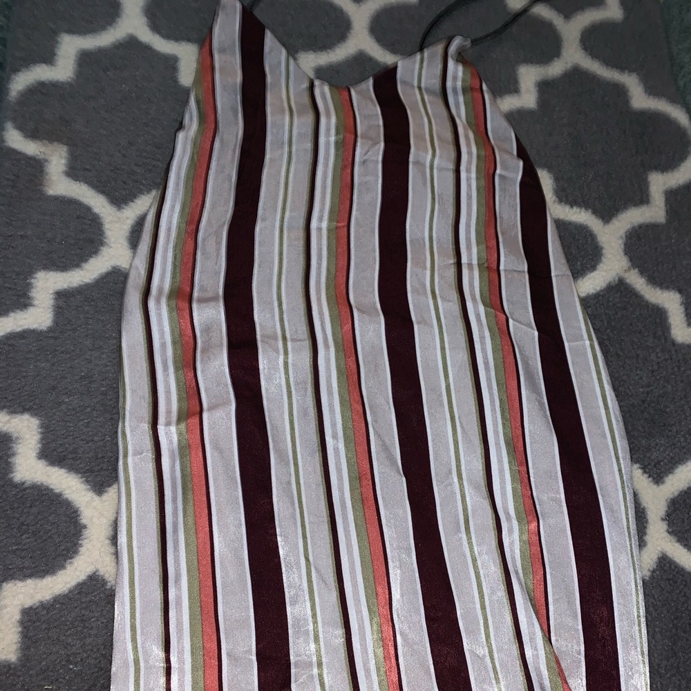 Copper Closet striped formal dress